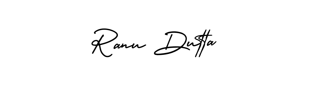 Design your own signature with our free online signature maker. With this signature software, you can create a handwritten (AmerikaSignatureDemo-Regular) signature for name Ranu Dutta. Ranu Dutta signature style 3 images and pictures png