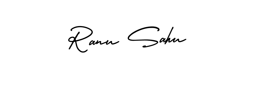 How to Draw Ranu Sahu signature style? AmerikaSignatureDemo-Regular is a latest design signature styles for name Ranu Sahu. Ranu Sahu signature style 3 images and pictures png