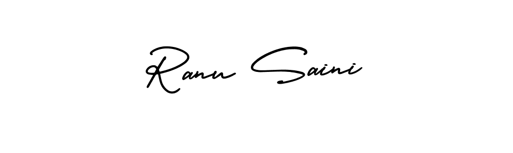 Make a beautiful signature design for name Ranu Saini. Use this online signature maker to create a handwritten signature for free. Ranu Saini signature style 3 images and pictures png