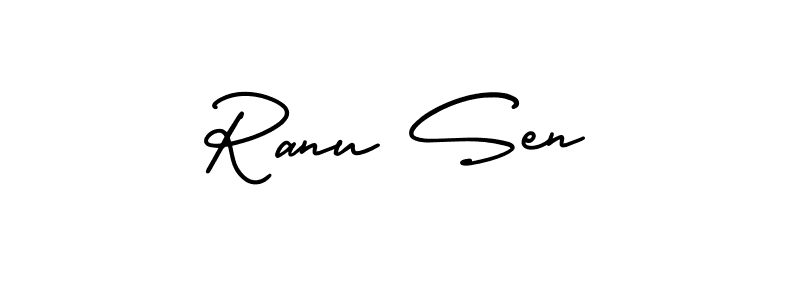 Also You can easily find your signature by using the search form. We will create Ranu Sen name handwritten signature images for you free of cost using AmerikaSignatureDemo-Regular sign style. Ranu Sen signature style 3 images and pictures png