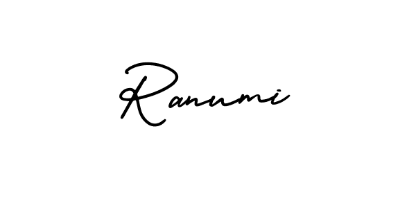 How to make Ranumi signature? AmerikaSignatureDemo-Regular is a professional autograph style. Create handwritten signature for Ranumi name. Ranumi signature style 3 images and pictures png