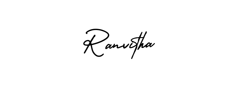 How to Draw Ranvitha signature style? AmerikaSignatureDemo-Regular is a latest design signature styles for name Ranvitha. Ranvitha signature style 3 images and pictures png