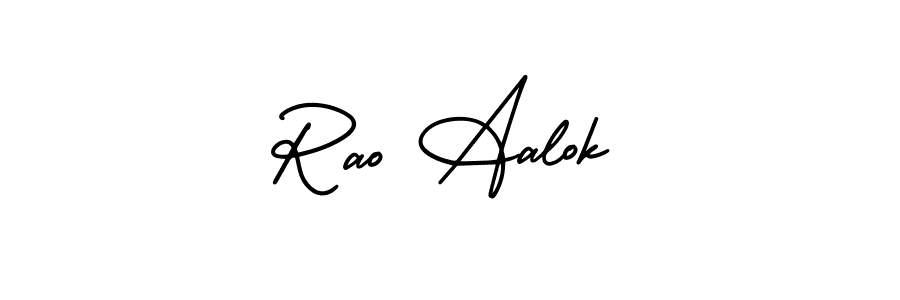 Make a beautiful signature design for name Rao Aalok. With this signature (AmerikaSignatureDemo-Regular) style, you can create a handwritten signature for free. Rao Aalok signature style 3 images and pictures png