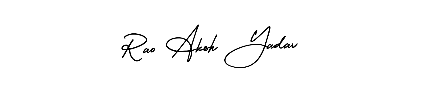 Check out images of Autograph of Rao Aksh Yadav name. Actor Rao Aksh Yadav Signature Style. AmerikaSignatureDemo-Regular is a professional sign style online. Rao Aksh Yadav signature style 3 images and pictures png