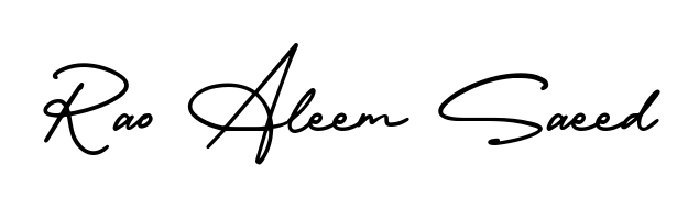 Stand out with a creative autograph for Rao Aleem Saeed. The AmerikaSignatureDemo-Regular styling blends modern aesthetics with classic signature flourishes. Rao Aleem Saeed signature style 3 images and pictures png