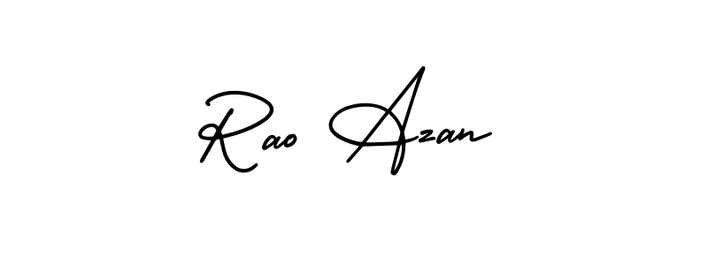 How to make Rao Azan signature? AmerikaSignatureDemo-Regular is a professional autograph style. Create handwritten signature for Rao Azan name. Rao Azan signature style 3 images and pictures png