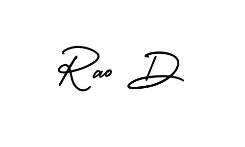 if you are searching for the best signature style for your name Rao D. so please give up your signature search. here we have designed multiple signature styles  using AmerikaSignatureDemo-Regular. Rao D signature style 3 images and pictures png