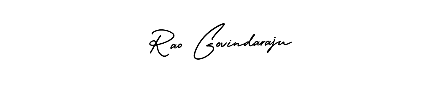 The best way (AmerikaSignatureDemo-Regular) to make a short signature is to pick only two or three words in your name. The name Rao Govindaraju include a total of six letters. For converting this name. Rao Govindaraju signature style 3 images and pictures png