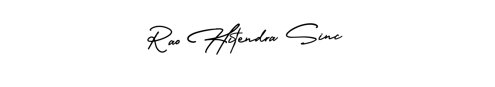 Similarly AmerikaSignatureDemo-Regular is the best handwritten signature design. Signature creator online .You can use it as an online autograph creator for name Rao Hitendra Sinc. Rao Hitendra Sinc signature style 3 images and pictures png