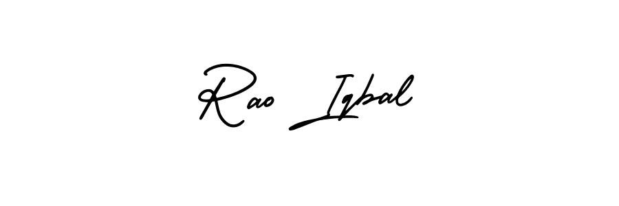 How to make Rao Iqbal name signature. Use AmerikaSignatureDemo-Regular style for creating short signs online. This is the latest handwritten sign. Rao Iqbal signature style 3 images and pictures png