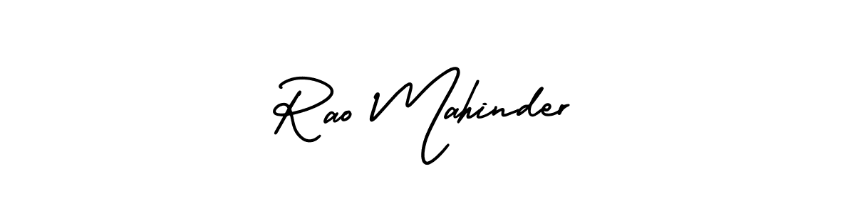 Rao Mahinder stylish signature style. Best Handwritten Sign (AmerikaSignatureDemo-Regular) for my name. Handwritten Signature Collection Ideas for my name Rao Mahinder. Rao Mahinder signature style 3 images and pictures png