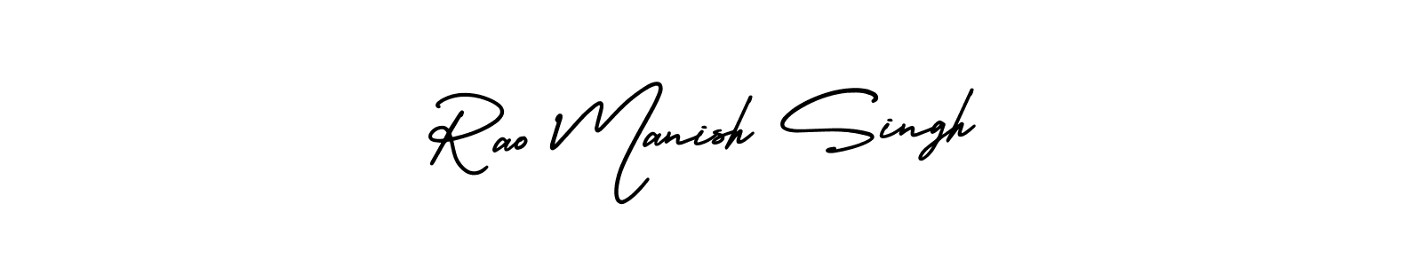 How to Draw Rao Manish Singh signature style? AmerikaSignatureDemo-Regular is a latest design signature styles for name Rao Manish Singh. Rao Manish Singh signature style 3 images and pictures png