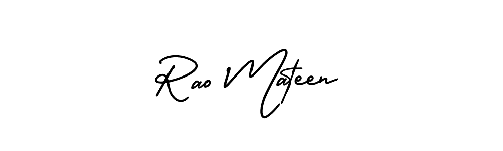 How to make Rao Mateen signature? AmerikaSignatureDemo-Regular is a professional autograph style. Create handwritten signature for Rao Mateen name. Rao Mateen signature style 3 images and pictures png
