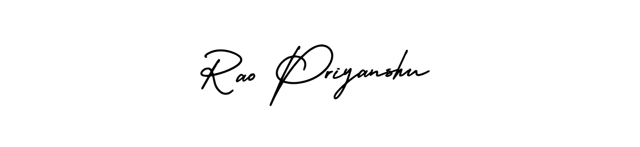 Similarly AmerikaSignatureDemo-Regular is the best handwritten signature design. Signature creator online .You can use it as an online autograph creator for name Rao Priyanshu. Rao Priyanshu signature style 3 images and pictures png