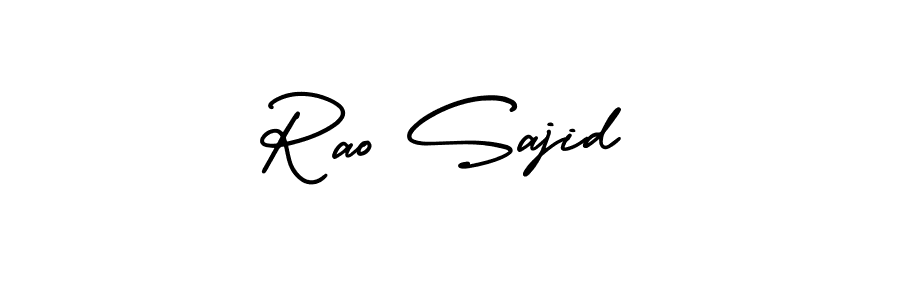 Rao Sajid stylish signature style. Best Handwritten Sign (AmerikaSignatureDemo-Regular) for my name. Handwritten Signature Collection Ideas for my name Rao Sajid. Rao Sajid signature style 3 images and pictures png