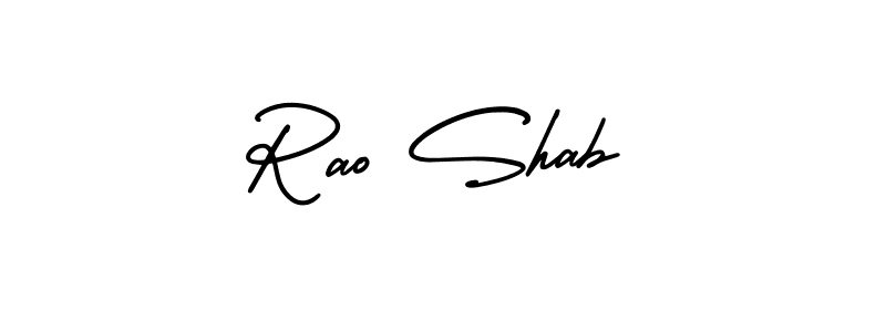 Check out images of Autograph of Rao Shab name. Actor Rao Shab Signature Style. AmerikaSignatureDemo-Regular is a professional sign style online. Rao Shab signature style 3 images and pictures png