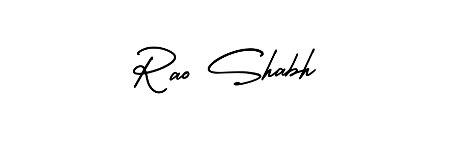 Use a signature maker to create a handwritten signature online. With this signature software, you can design (AmerikaSignatureDemo-Regular) your own signature for name Rao Shabh. Rao Shabh signature style 3 images and pictures png