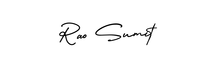 It looks lik you need a new signature style for name Rao Sumit. Design unique handwritten (AmerikaSignatureDemo-Regular) signature with our free signature maker in just a few clicks. Rao Sumit signature style 3 images and pictures png