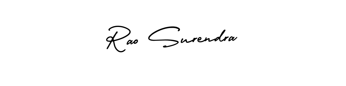 AmerikaSignatureDemo-Regular is a professional signature style that is perfect for those who want to add a touch of class to their signature. It is also a great choice for those who want to make their signature more unique. Get Rao Surendra name to fancy signature for free. Rao Surendra signature style 3 images and pictures png