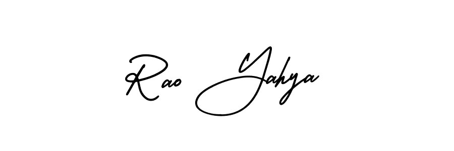 Rao Yahya stylish signature style. Best Handwritten Sign (AmerikaSignatureDemo-Regular) for my name. Handwritten Signature Collection Ideas for my name Rao Yahya. Rao Yahya signature style 3 images and pictures png