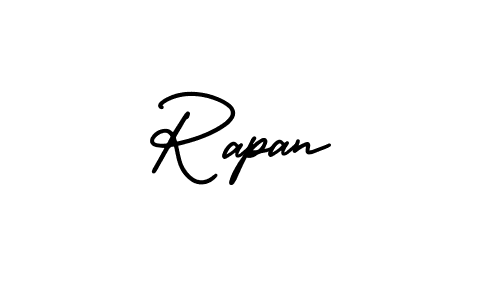 How to Draw Rapan signature style? AmerikaSignatureDemo-Regular is a latest design signature styles for name Rapan. Rapan signature style 3 images and pictures png