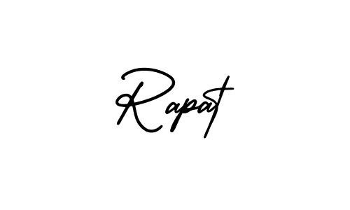 Similarly AmerikaSignatureDemo-Regular is the best handwritten signature design. Signature creator online .You can use it as an online autograph creator for name Rapat. Rapat signature style 3 images and pictures png