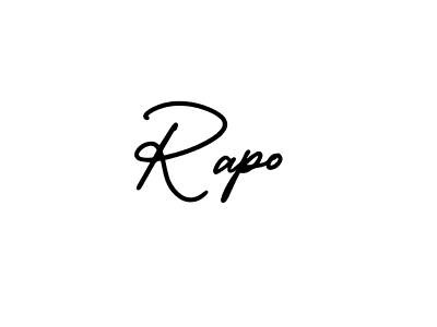 Make a beautiful signature design for name Rapo. With this signature (AmerikaSignatureDemo-Regular) style, you can create a handwritten signature for free. Rapo signature style 3 images and pictures png