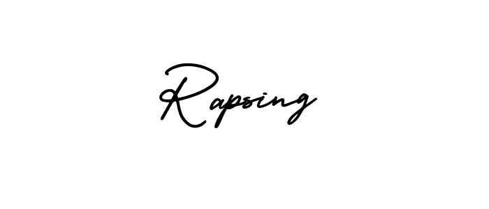 Rapsing stylish signature style. Best Handwritten Sign (AmerikaSignatureDemo-Regular) for my name. Handwritten Signature Collection Ideas for my name Rapsing. Rapsing signature style 3 images and pictures png