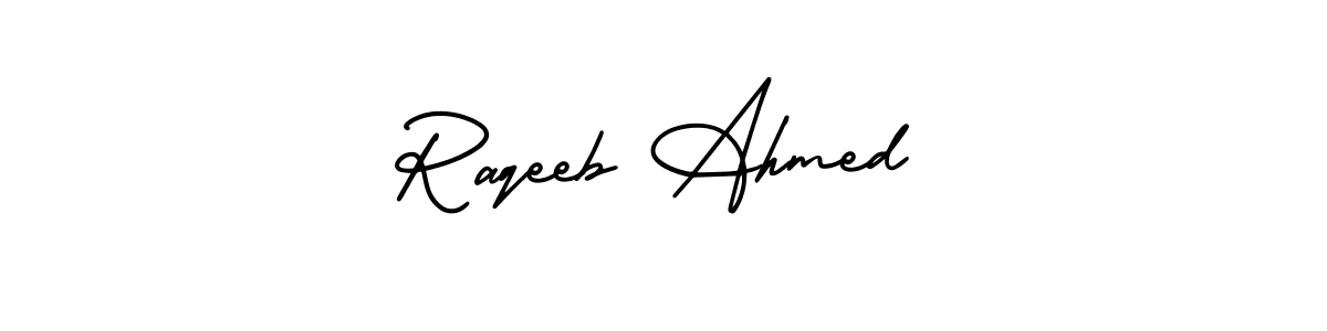 Also we have Raqeeb Ahmed name is the best signature style. Create professional handwritten signature collection using AmerikaSignatureDemo-Regular autograph style. Raqeeb Ahmed signature style 3 images and pictures png