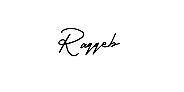 Similarly AmerikaSignatureDemo-Regular is the best handwritten signature design. Signature creator online .You can use it as an online autograph creator for name Raqqeb. Raqqeb signature style 3 images and pictures png