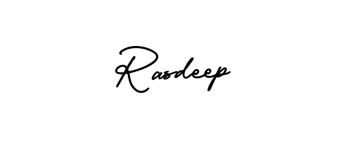 How to make Rasdeep name signature. Use AmerikaSignatureDemo-Regular style for creating short signs online. This is the latest handwritten sign. Rasdeep signature style 3 images and pictures png