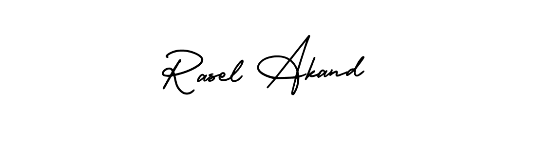 This is the best signature style for the Rasel Akand name. Also you like these signature font (AmerikaSignatureDemo-Regular). Mix name signature. Rasel Akand signature style 3 images and pictures png