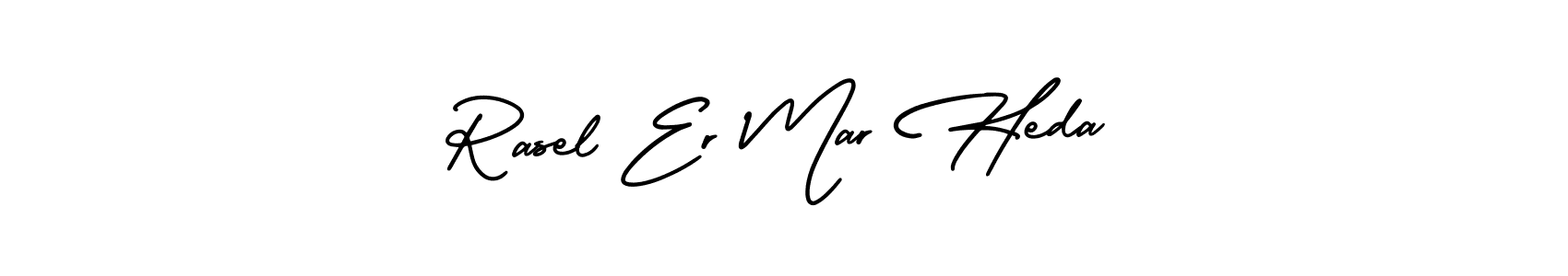 Create a beautiful signature design for name Rasel Er Mar Heda. With this signature (AmerikaSignatureDemo-Regular) fonts, you can make a handwritten signature for free. Rasel Er Mar Heda signature style 3 images and pictures png