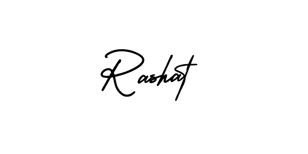 Also You can easily find your signature by using the search form. We will create Rashat name handwritten signature images for you free of cost using AmerikaSignatureDemo-Regular sign style. Rashat signature style 3 images and pictures png