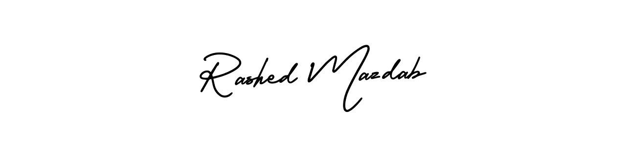 Design your own signature with our free online signature maker. With this signature software, you can create a handwritten (AmerikaSignatureDemo-Regular) signature for name Rashed Mazdab. Rashed Mazdab signature style 3 images and pictures png