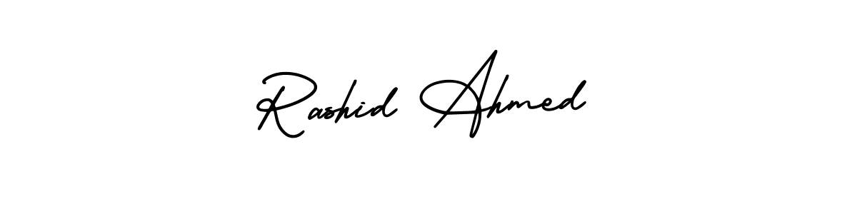 How to make Rashid Ahmed signature? AmerikaSignatureDemo-Regular is a professional autograph style. Create handwritten signature for Rashid Ahmed name. Rashid Ahmed signature style 3 images and pictures png
