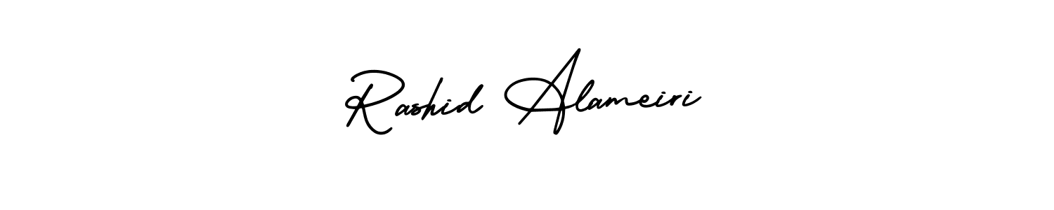 Make a beautiful signature design for name Rashid Alameiri. With this signature (AmerikaSignatureDemo-Regular) style, you can create a handwritten signature for free. Rashid Alameiri signature style 3 images and pictures png