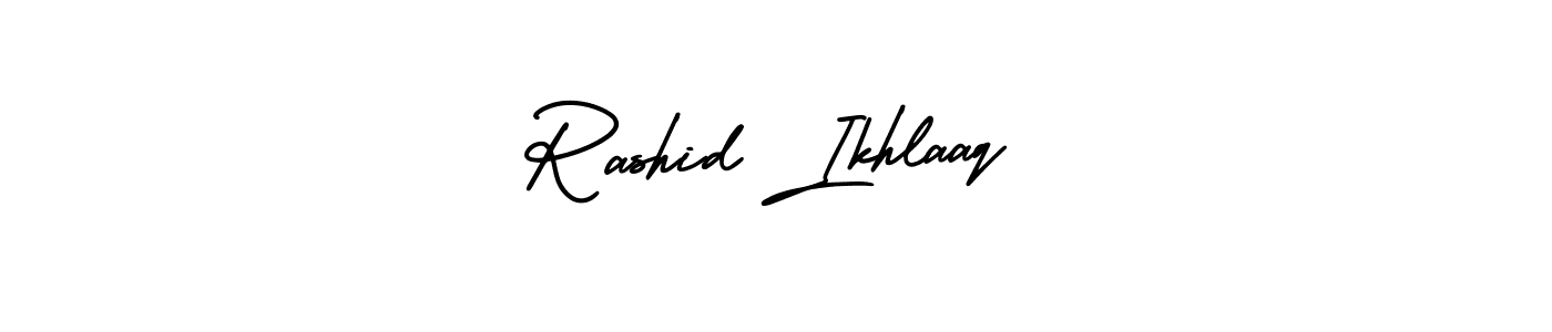 Make a beautiful signature design for name Rashid Ikhlaaq. With this signature (AmerikaSignatureDemo-Regular) style, you can create a handwritten signature for free. Rashid Ikhlaaq signature style 3 images and pictures png