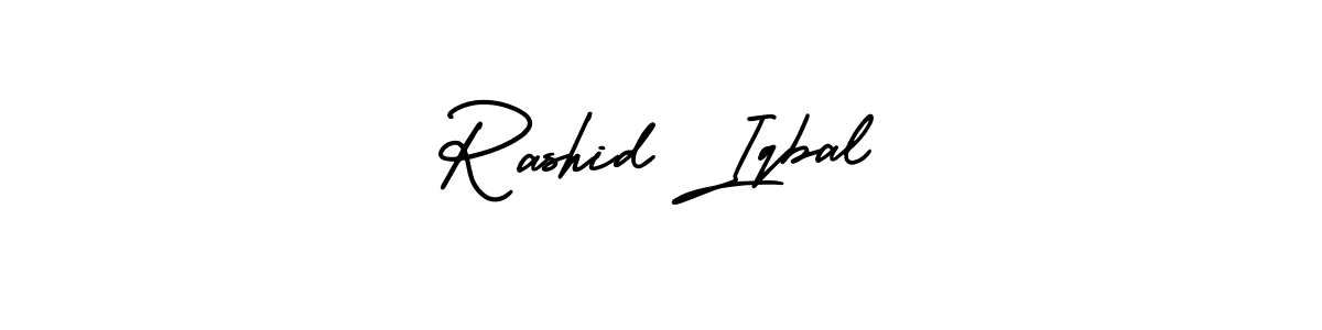 Similarly AmerikaSignatureDemo-Regular is the best handwritten signature design. Signature creator online .You can use it as an online autograph creator for name Rashid Iqbal. Rashid Iqbal signature style 3 images and pictures png