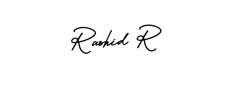 Similarly AmerikaSignatureDemo-Regular is the best handwritten signature design. Signature creator online .You can use it as an online autograph creator for name Rashid R. Rashid R signature style 3 images and pictures png