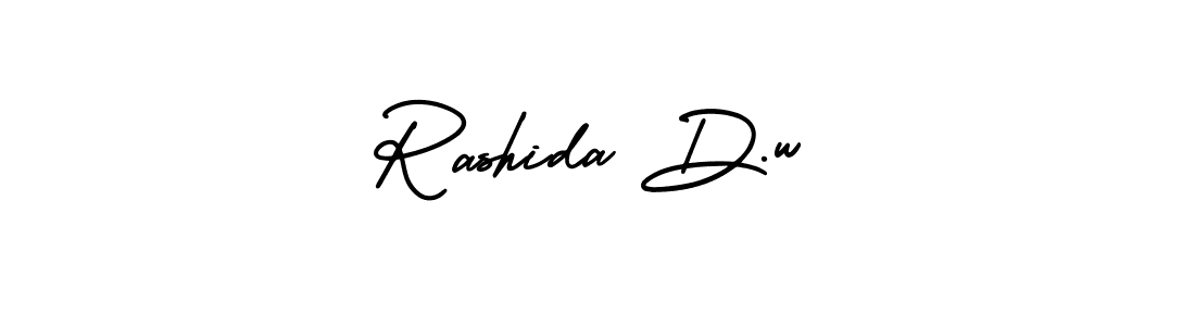 Make a beautiful signature design for name Rashida D.w. With this signature (AmerikaSignatureDemo-Regular) style, you can create a handwritten signature for free. Rashida D.w signature style 3 images and pictures png