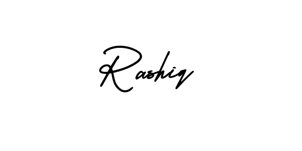 Make a beautiful signature design for name Rashiq. With this signature (AmerikaSignatureDemo-Regular) style, you can create a handwritten signature for free. Rashiq signature style 3 images and pictures png