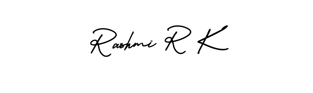 How to Draw Rashmi R K signature style? AmerikaSignatureDemo-Regular is a latest design signature styles for name Rashmi R K. Rashmi R K signature style 3 images and pictures png