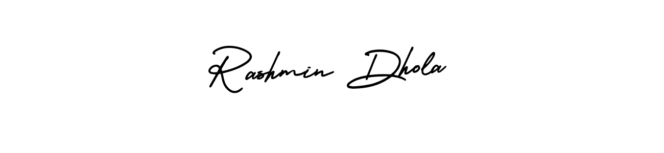 It looks lik you need a new signature style for name Rashmin Dhola. Design unique handwritten (AmerikaSignatureDemo-Regular) signature with our free signature maker in just a few clicks. Rashmin Dhola signature style 3 images and pictures png