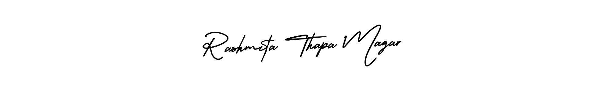 How to make Rashmita Thapa Magar signature? AmerikaSignatureDemo-Regular is a professional autograph style. Create handwritten signature for Rashmita Thapa Magar name. Rashmita Thapa Magar signature style 3 images and pictures png