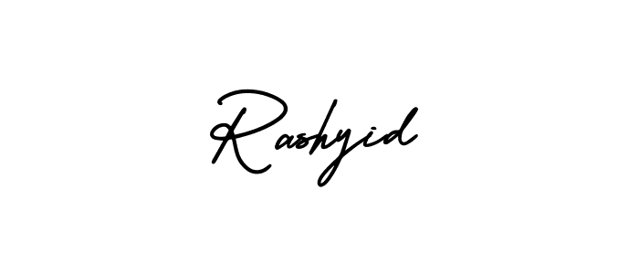 Rashyid stylish signature style. Best Handwritten Sign (AmerikaSignatureDemo-Regular) for my name. Handwritten Signature Collection Ideas for my name Rashyid. Rashyid signature style 3 images and pictures png