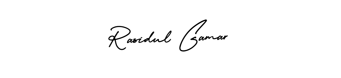 How to make Rasidul Gamar signature? AmerikaSignatureDemo-Regular is a professional autograph style. Create handwritten signature for Rasidul Gamar name. Rasidul Gamar signature style 3 images and pictures png