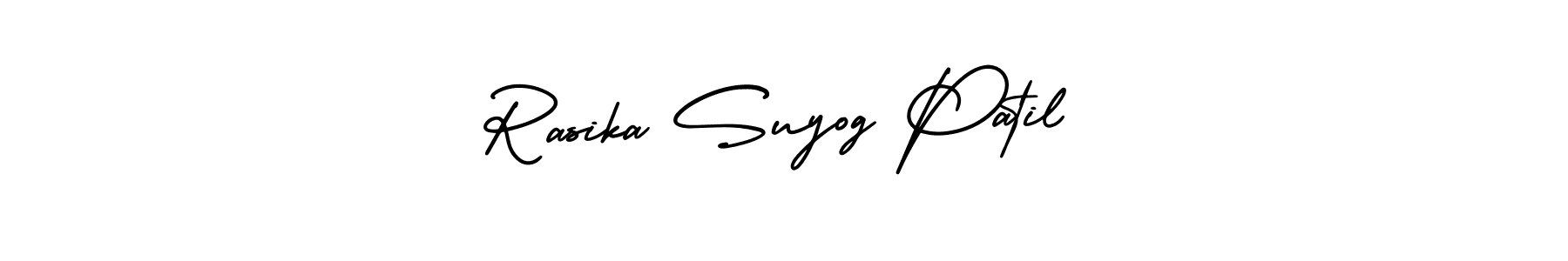 if you are searching for the best signature style for your name Rasika Suyog Patil. so please give up your signature search. here we have designed multiple signature styles  using AmerikaSignatureDemo-Regular. Rasika Suyog Patil signature style 3 images and pictures png