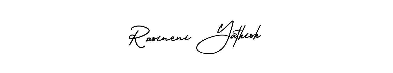 How to make Rasineni Yathish signature? AmerikaSignatureDemo-Regular is a professional autograph style. Create handwritten signature for Rasineni Yathish name. Rasineni Yathish signature style 3 images and pictures png