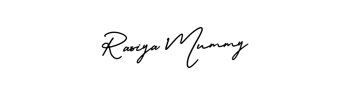 Also You can easily find your signature by using the search form. We will create Rasiya Mummy name handwritten signature images for you free of cost using AmerikaSignatureDemo-Regular sign style. Rasiya Mummy signature style 3 images and pictures png